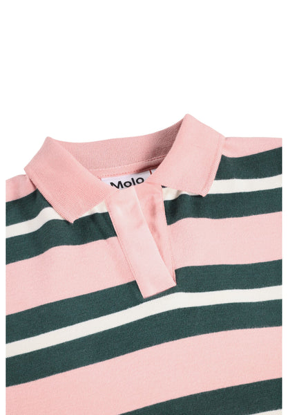 <BR/>Felpa a righe rosa verde e bianco per bambini Molo MILLE 5788 