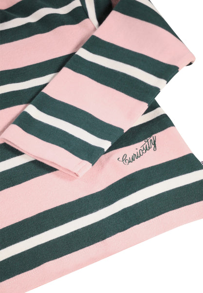 <BR/>Felpa a righe rosa verde e bianco per bambini Molo MILLE 5788 