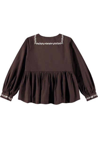 Blusa cioccolato per bambina Molo RHONDA 5993 