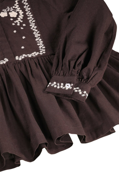 Blusa cioccolato per bambina Molo RHONDA 5993 