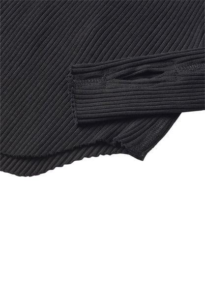 T-shirt nera a costine per bambina Molo ROCHELLE 0099 