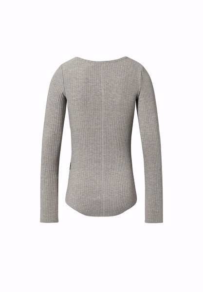 T-shirt grigia a costine per bambina Molo ROCHELLE 1046 