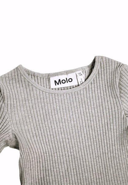 T-shirt grigia a costine per bambina Molo ROCHELLE 1046 