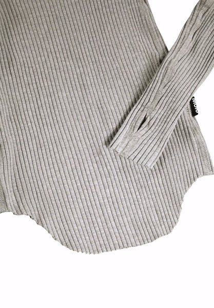 T-shirt grigia a costine per bambina Molo ROCHELLE 1046 