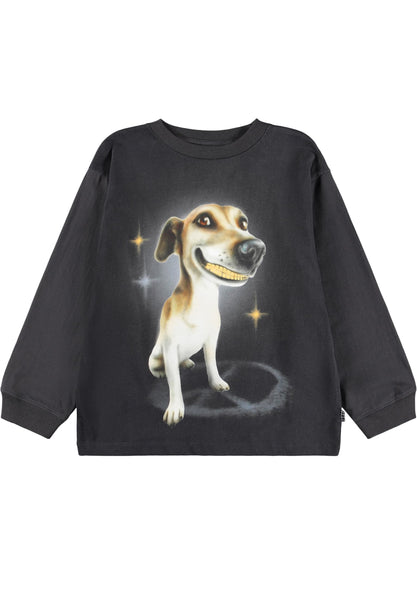 T-shirt nera con stampa per bambino Molo RUBE 9942 