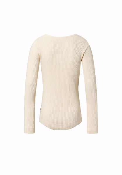 T-shirt a costine panna per bambina Molo RUBY 2444 