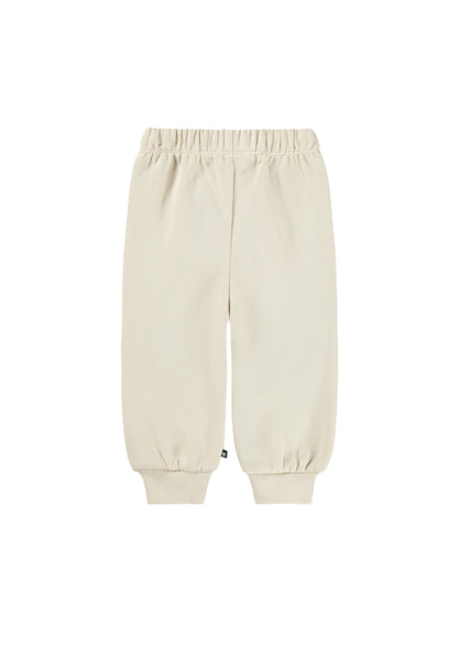 Pantalone in felpa beige con ricami per neonati Molo SIMEON 8955 