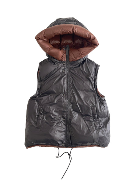 Piumino reversibile cioccolato/nero per bambini Montereggi FW67915 31 