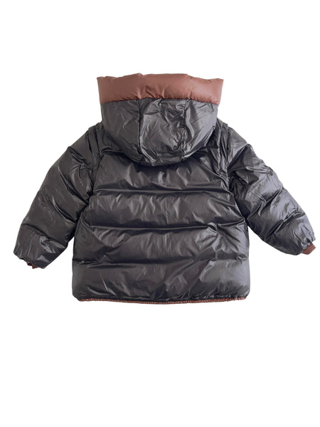 Piumino reversibile cioccolato/nero per bambini Montereggi FW67915 31 
