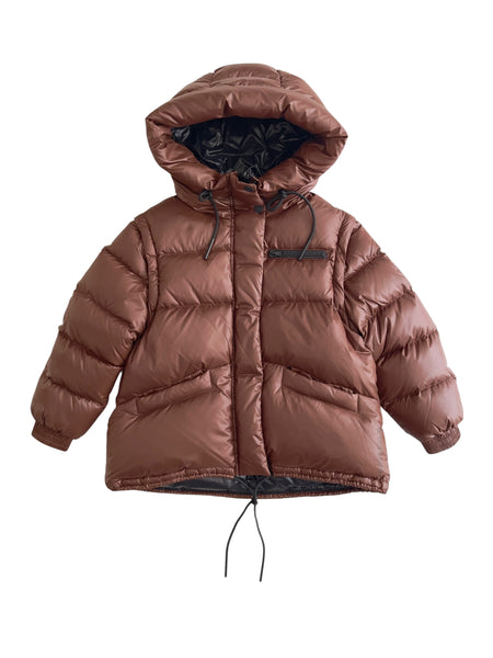 Piumino reversibile cioccolato/nero per bambini Montereggi FW67915 31 