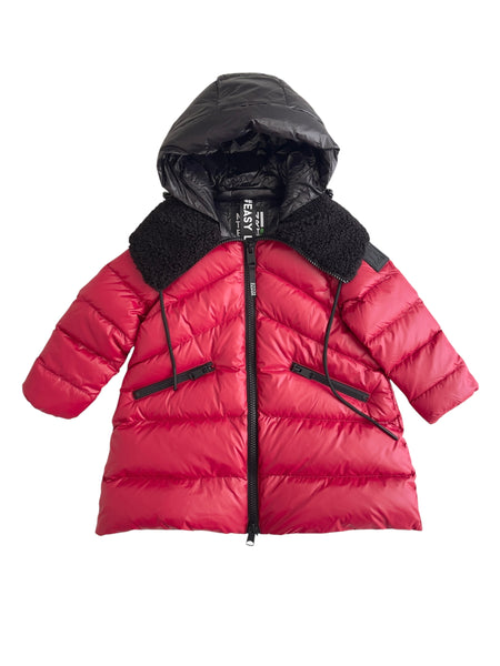 Piumino rosso con dettagli neri per bambina Montereggi FW67916 56 