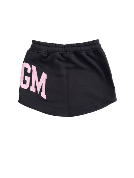 Gonna in felpa nera con logo per bambina Msgm F6MSJGSK033 110 