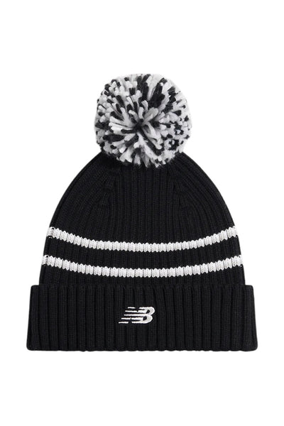 Cappello con pom-pom nero e bianco per bambini New Balance AC0569L NB 