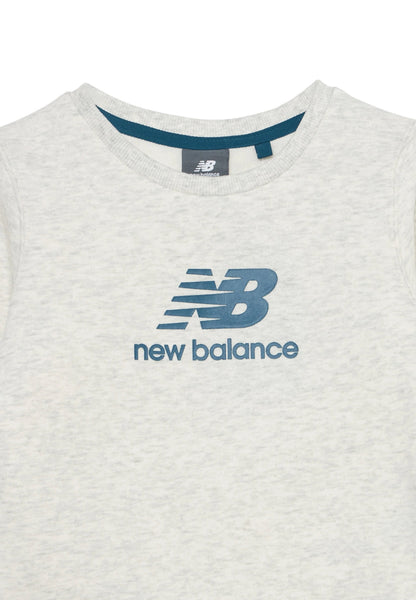 Completo in felpa grgio con piumino smanicato blu per neonato New Balance IS62D8YZI ASH 
