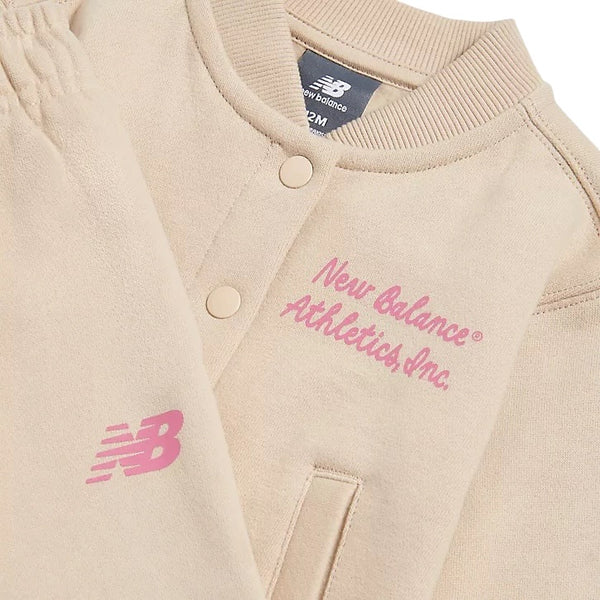 Completo felpa + pantalone beige per neonata New Balance IS62L620I BIS 