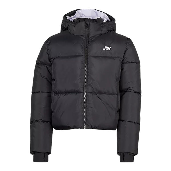 Piumino nero per bambina New Balance YJ62H2WF CAVIAR 