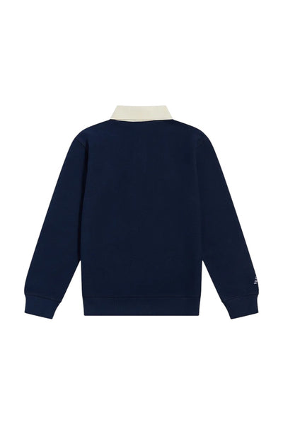 Felpa blu notte con colletto bianco per bambino New Balance YT62P5MI NAVY 