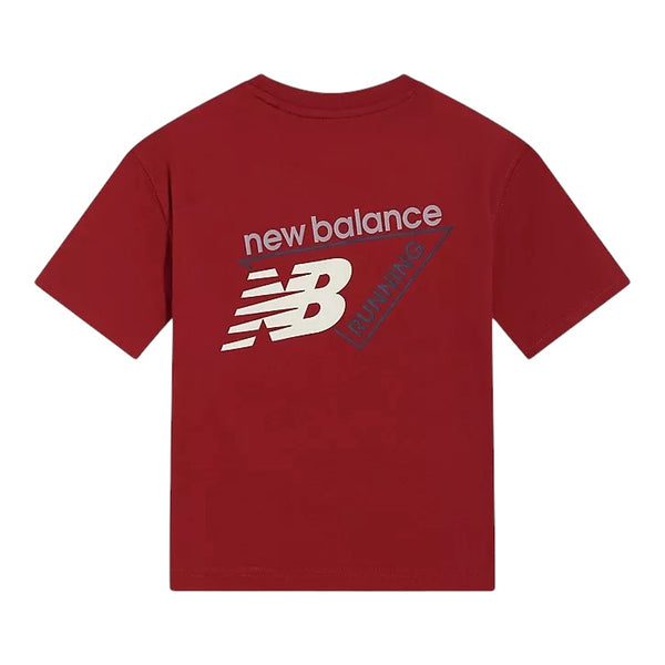 T-shirt rosso granata per bambini New Balance YT62R87M PODIUM RED 