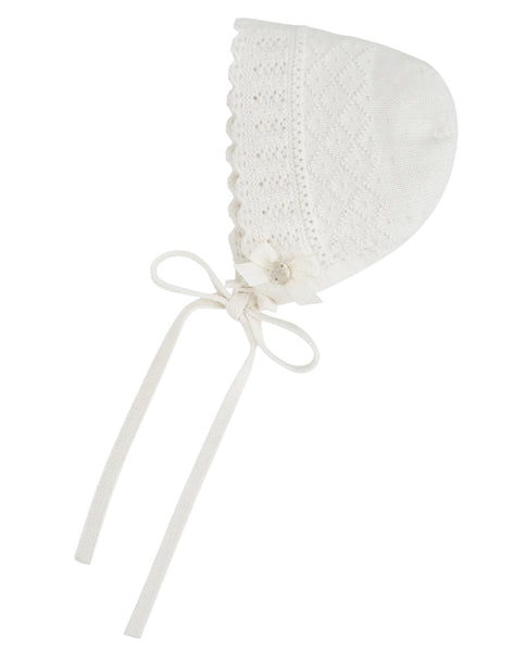 Cappello con ricami bianco latte per neonati PAZ RODRIGUEZ 114011 6060 