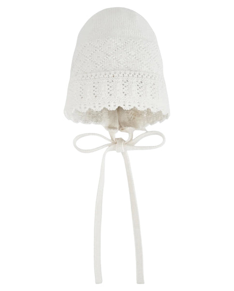 Cappello con ricami bianco latte per neonati PAZ RODRIGUEZ 114011 6060 