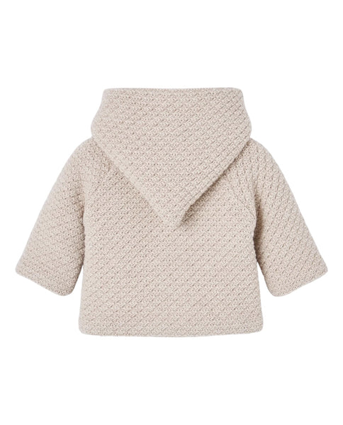 Cappotto con cappuccio e teddy interno nocciola per nonati PAZ RODRIGUEZ 114085 59 