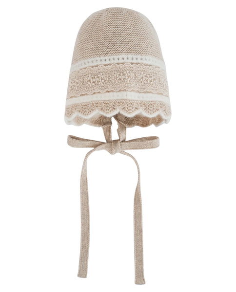 Cappello nocciola con ricami per neonati PAZ RODRIGUEZ 124035 7360 