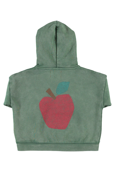 Felpa verde salvia per bambini Piupiuchick AW26.FLP2613 GREEN 