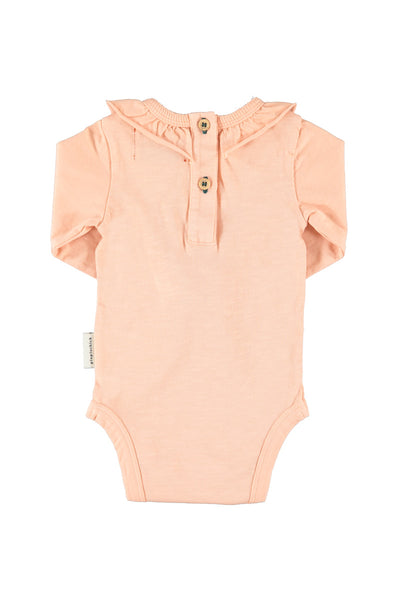 Body rosa con stampa per neonata Piupiuchick AW26.JRS2603 APPLE 
