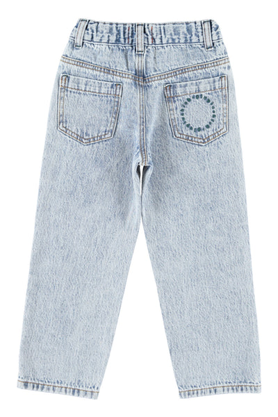 Jens in denim blu medio per neonati e bambini Piupiuchick AW26.UN2606B DENIM 