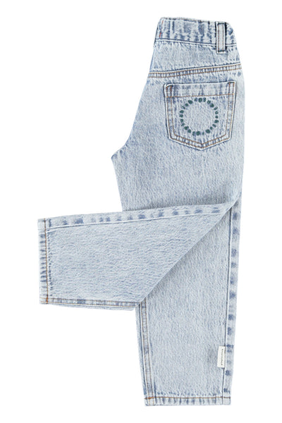 Jens in denim blu medio per neonati e bambini Piupiuchick AW26.UN2606B DENIM 