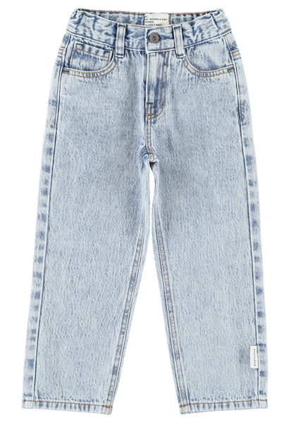 Jens in denim blu medio per neonati e bambini Piupiuchick AW26.UN2606B DENIM 