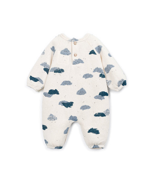 Tutina in maglia panna con stampa all over per neonato Play up 0AT11505 E810N 