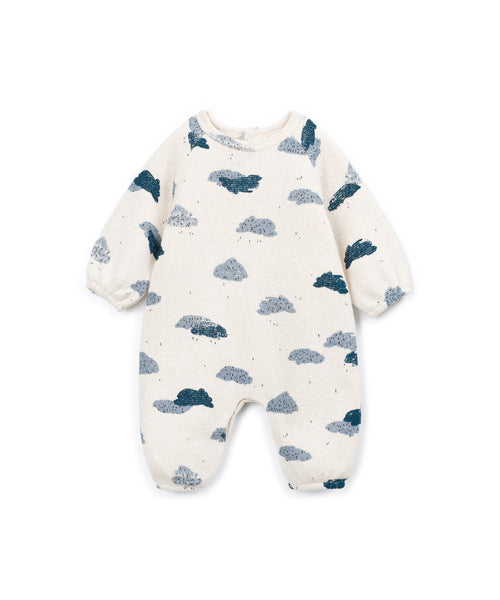 Tutina in maglia panna con stampa all over per neonato Play up 0AT11505 E810N 