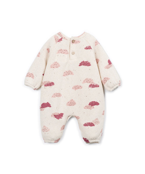 Tutina in maglia panna con stampa all over per neonata Play up 0AT11505 E815N 