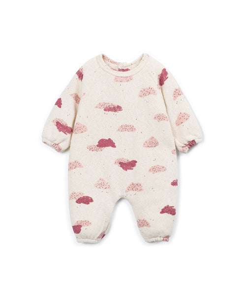 Tutina in maglia panna con stampa all over per neonata Play up 0AT11505 E815N 