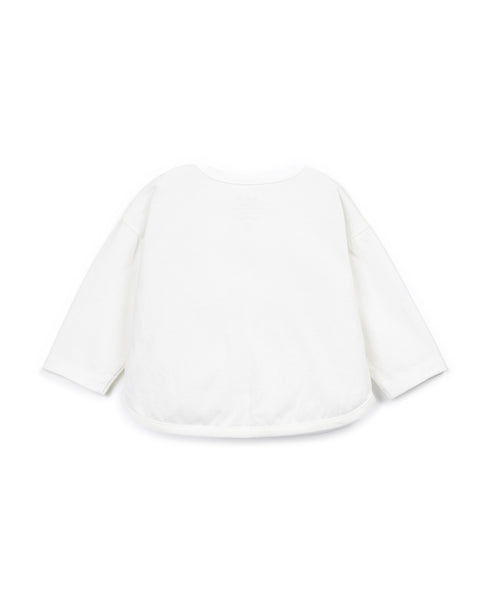 T-shirt bianca con taschino per neonato Play up 1AT10900 P0090 