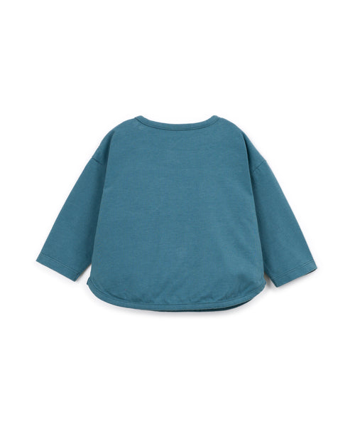 T-shirt ottanio con taschino per neonato Play up 1AT10900 P6188 
