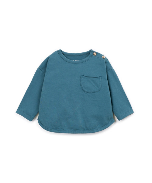 T-shirt ottanio con taschino per neonato Play up 1AT10900 P6188 