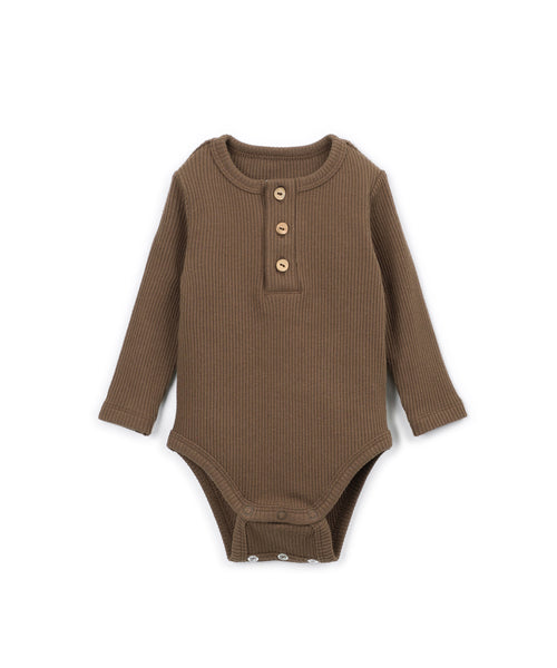 Body marrone a costine per neonato Play up 1AT10902 P8085 