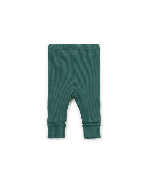 Leggings verde a costine per neonati Play up 1AT10908 P7222 