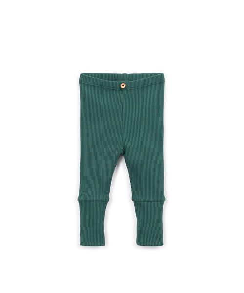 Leggings verde a costine per neonati Play up 1AT10908 P7222 