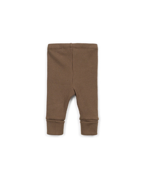 Leggings marrone a costine per neonati Play up 1AT10908 P8055 