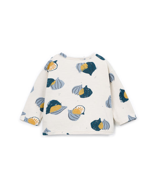 T-shirt panna con stampa all over per neonato Play up 1AT11004 E805N 