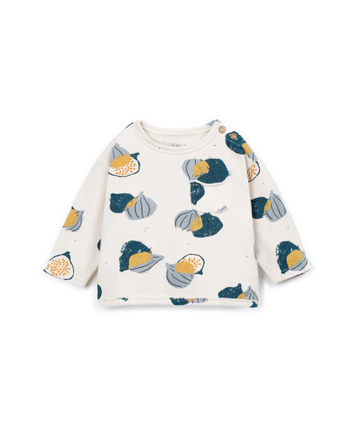 T-shirt panna con stampa all over per neonato Play up 1AT11004 E805N 