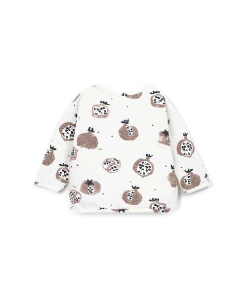 T-shirt panna con stampa all over per neonato Play up 1AT11006 E839N 