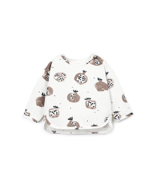T-shirt panna con stampa all over per neonato Play up 1AT11006 E839N 