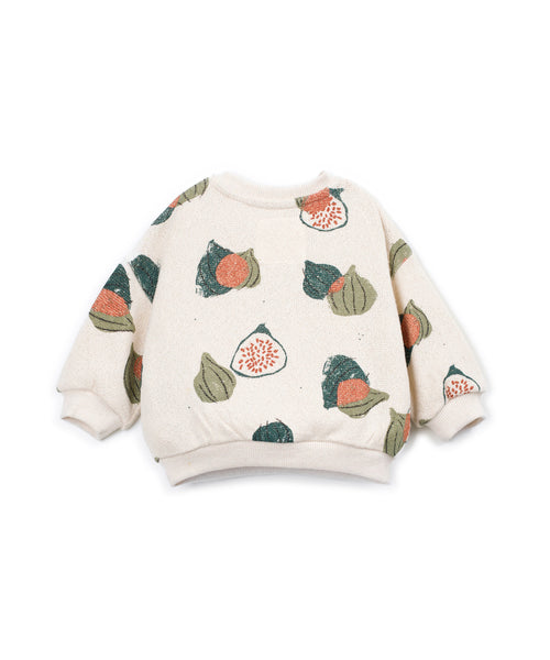 Maglia panna con stampa all over per neonato Play up 1AT11354 E819N 