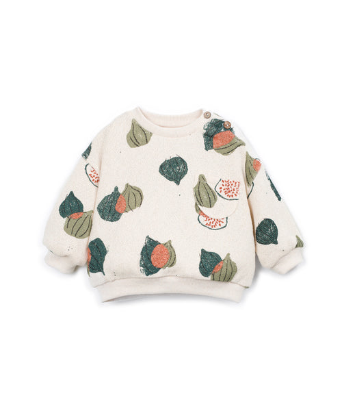 Maglia panna con stampa all over per neonato Play up 1AT11354 E819N 