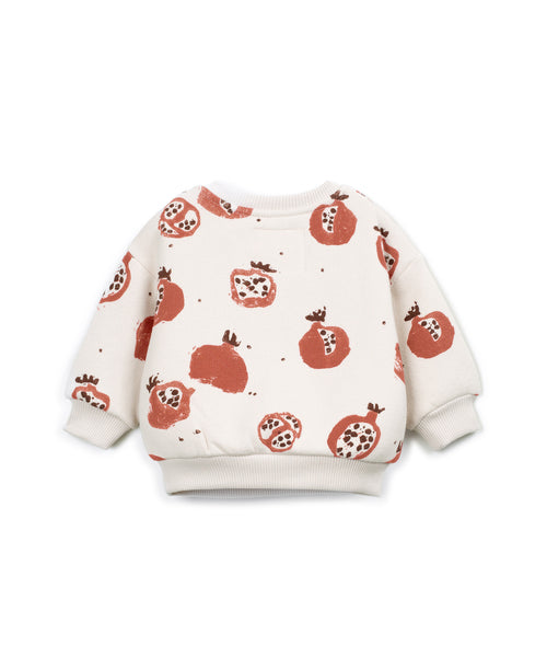 Felpa panna con stampa all over per neonato Play up 1AT11355 E808N 