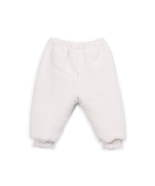 Pantalone in felpa panna per neonato Play up 1AT11601 P0091 